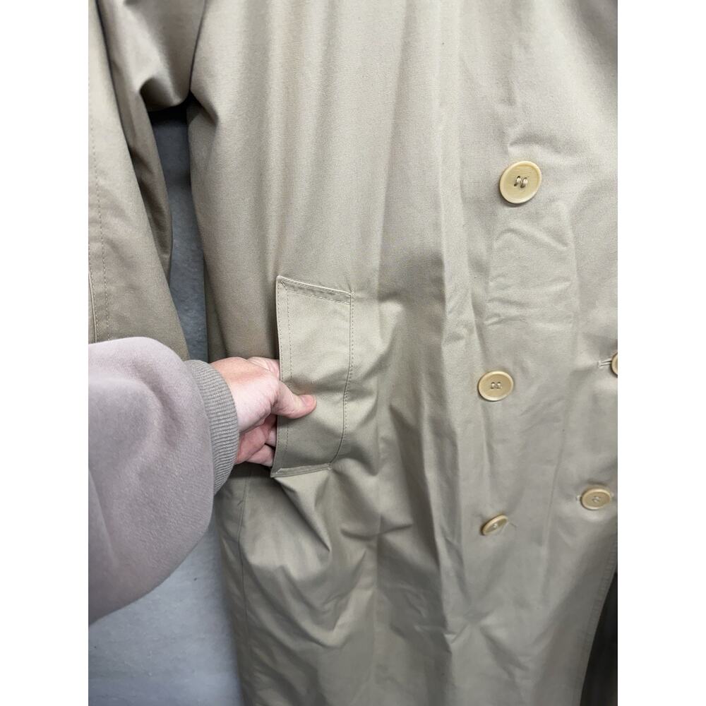 Vintage London Fog Limited Edition Khaki Size 10 Petite Women Lined Trench Coat - Picture 4 of 16